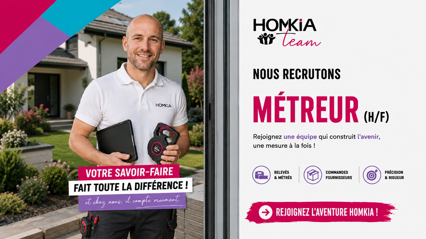 MÉTREUR CHARGÉ D'AFFAIRES (H/F) - Les Achards